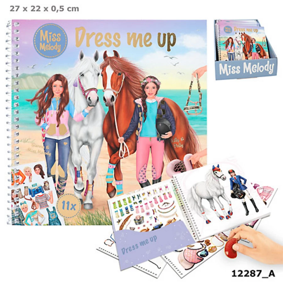 Miss Melody Stickerboek Dress Me Up 1 Miss Melody Stickerboek Dress Me Up