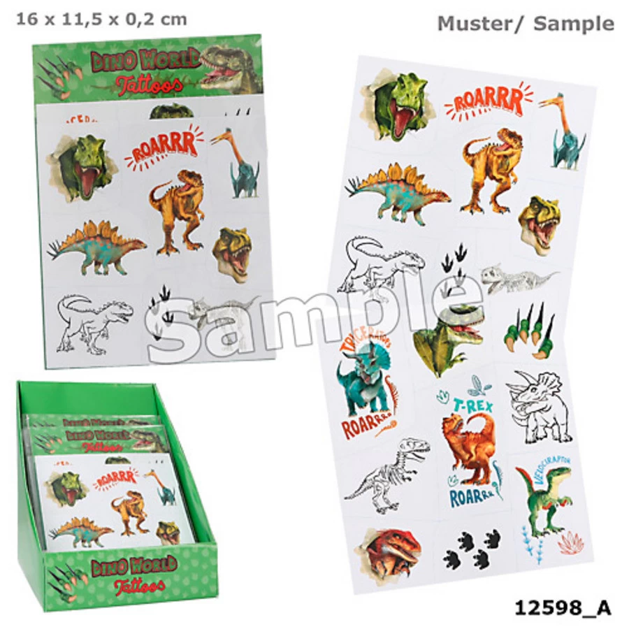 Dino World Tattoos Assorti 1 Dino World Tattoos Assorti