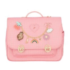Jeune Premier Boekentas It Bag Midi 17 LVichy Love Pink - 38x30x14.5 Cm