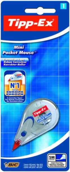 Bic Tipp-Ex Mini Pocket Mouse 6m Correctietape - Blister