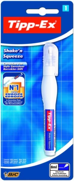 Bic Tipp-Ex Shake'n Squeeze 8ml Correctiepen - Blister