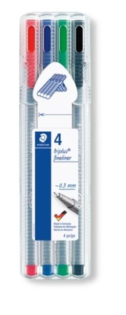 Triplus Fineliner Superfijn 4 Stuks- Assorti