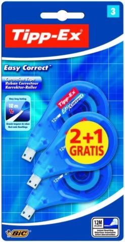 Tipp-Ex Easy Correct 2+1 Gratis Correctietape 12 M/4.2 Mm - Blister