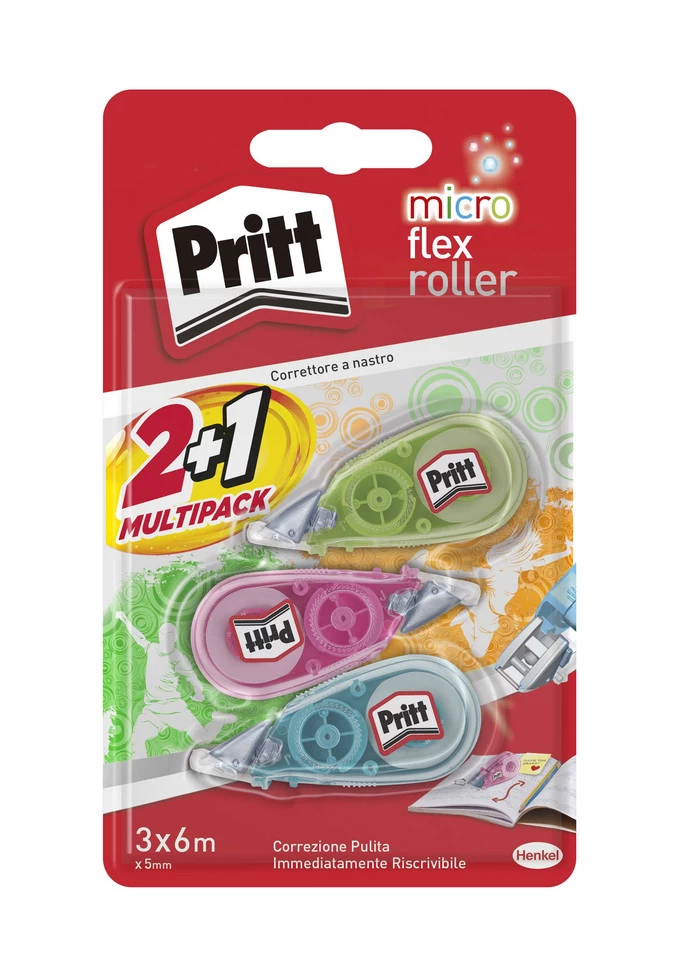 Pritt Correctie Roller Micro 5 Mm X 6 M 2+1 Gratis 1 Pritt Correctie Roller Micro 5 Mm X 6 M 2+1 Gratis