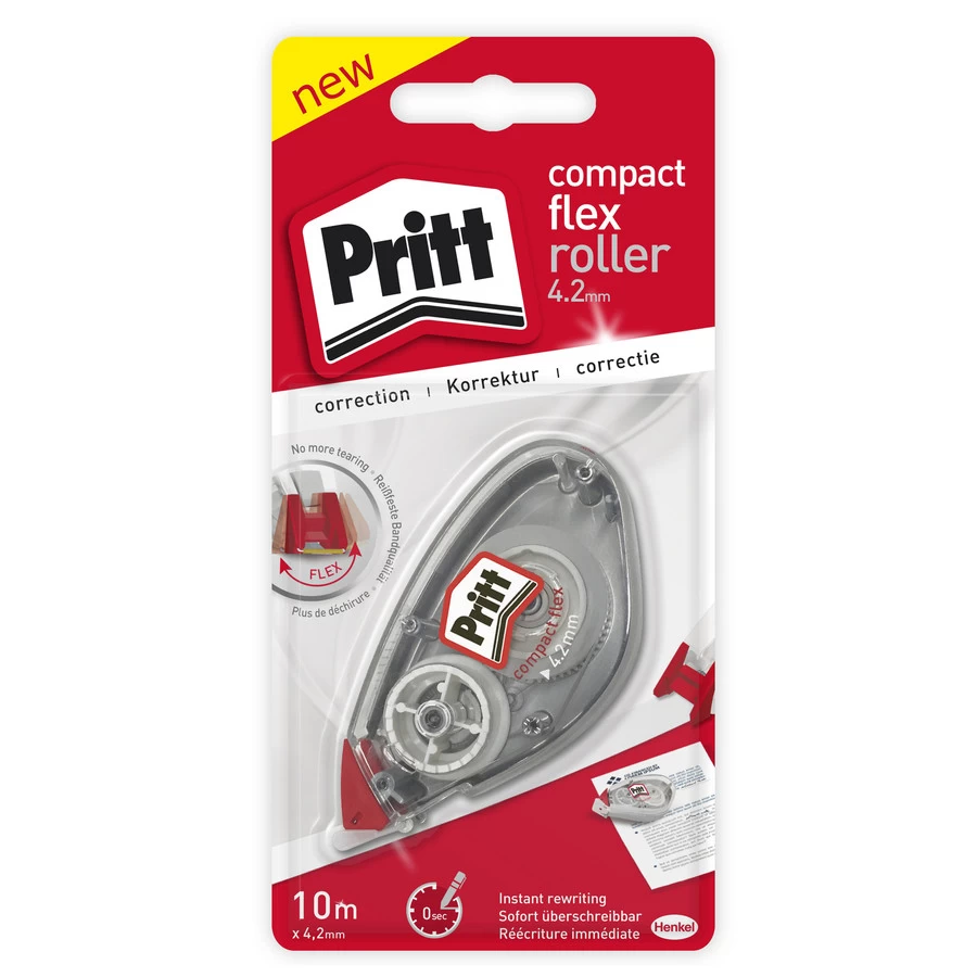 Pritt Correct-IT Roller Compact Flex 4.2mm X 10m - Blister 1 Pritt Correct-IT Roller Compact Flex 4.2mm X 10m - Blister