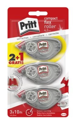 Pritt Correctie Roller Compact Flex 4.2 Mm X 10 M - 2+1 Gratis