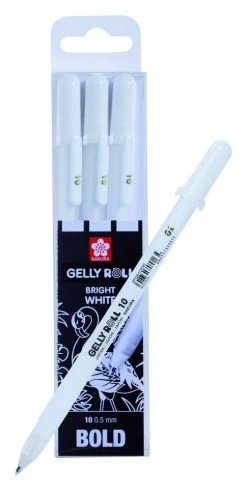 Sakura Gelly Roll Gelpen Basic 3 Stuks - Wit - 0,5mm