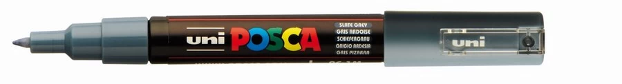 Posca Verfmarker 0.7/1 Mm Conische Punt - Leigrijs 1 Posca Verfmarker 0.7/1 Mm Conische Punt - Leigrijs