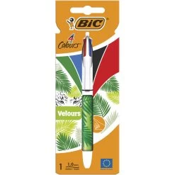 Bic 4 Colours Balpen Velours Blister