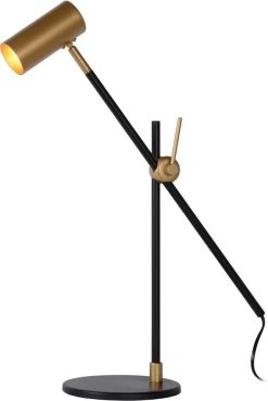 Lucide Philine Bureaulamp Zwart-Goud 1x5w GU10 -Kantoor Artikelen product 721050