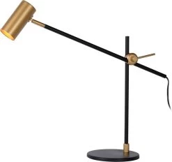 Lucide Philine Bureaulamp Zwart-Goud 1x5w GU10 -Kantoor Artikelen product 721051