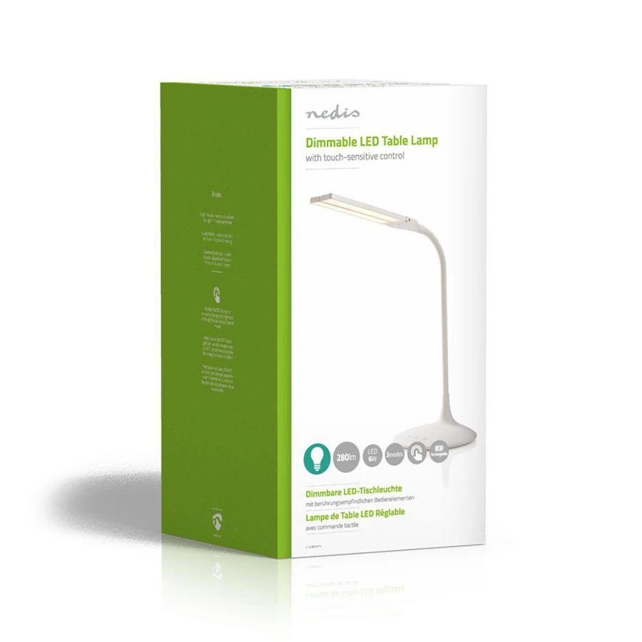 Nedis Bureaulamp LED Wit 3 Standen Met Oplaadbare Batterij 7 Nedis Bureaulamp LED Wit 3 Standen Met Oplaadbare Batterij - Afbeelding 7