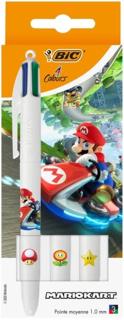 Bic Mario Kart Balpen 4 Colors 3 Stuks In Doosje
