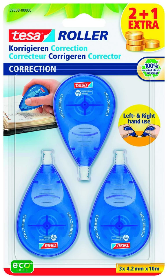 Tesa Correctieroller EcoLogo 4.2 Mm X 10 M - 2+1 Gratis 2 Tesa Correctieroller EcoLogo 4.2 Mm X 10 M - 2+1 Gratis - Afbeelding 2