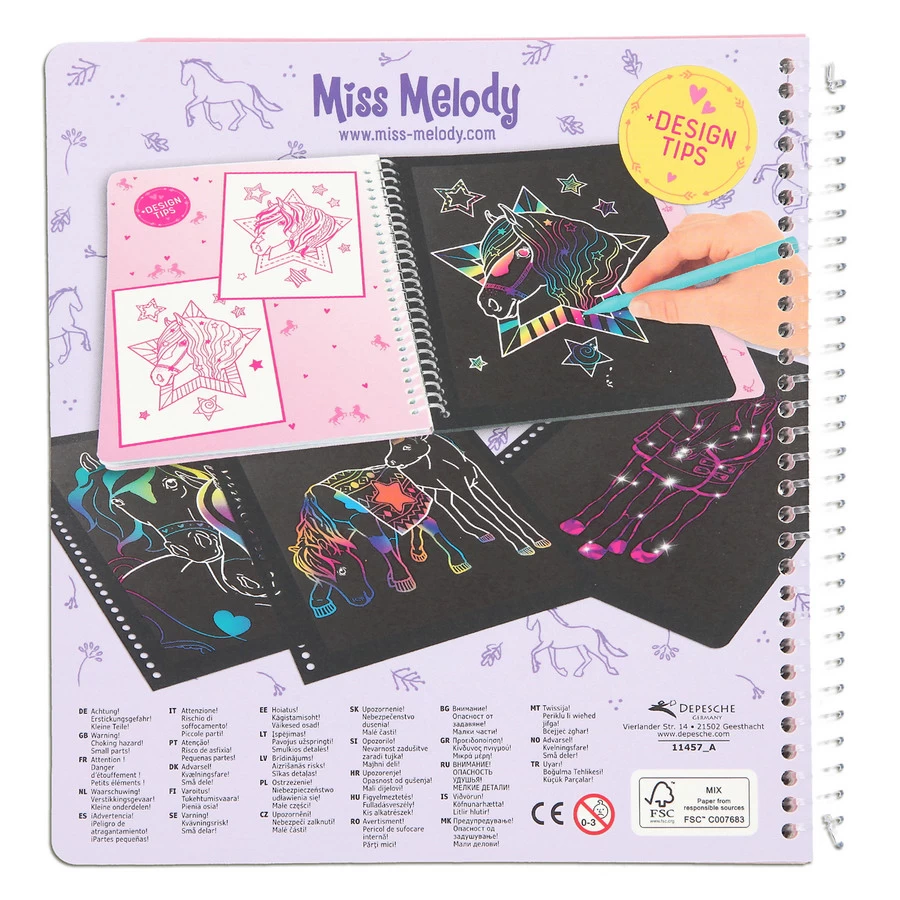 Miss Melody Kleurboek Magic Scratch Boek 6 Miss Melody Kleurboek Magic Scratch Boek - Afbeelding 6