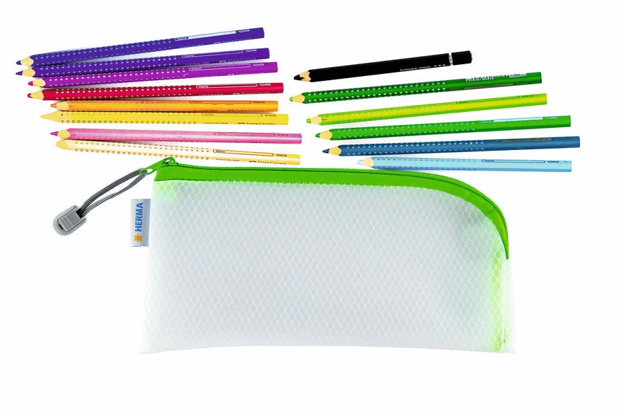 Herma Etui Universeel Transparant 23x11 Cm - Groen 3 Herma Etui Universeel Transparant 23x11 Cm - Groen - Afbeelding 3