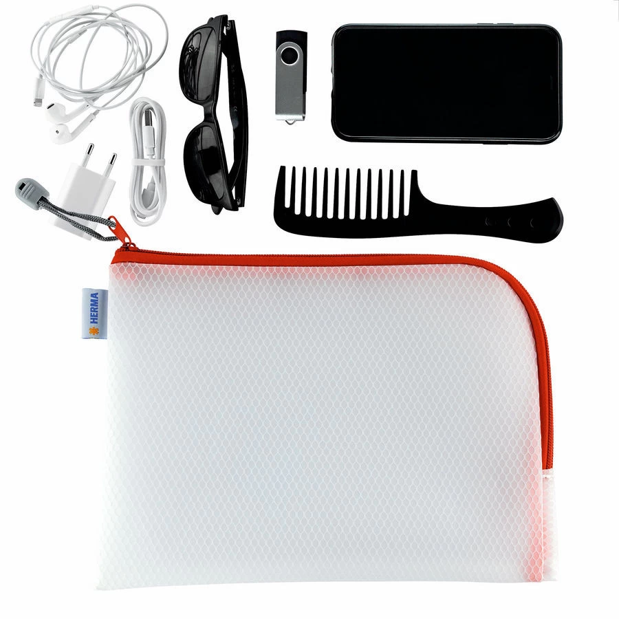 Herma Etui A5 Universeel Transparant 26x20 Cm - Rood 3 Herma Etui A5 Universeel Transparant 26x20 Cm - Rood - Afbeelding 3