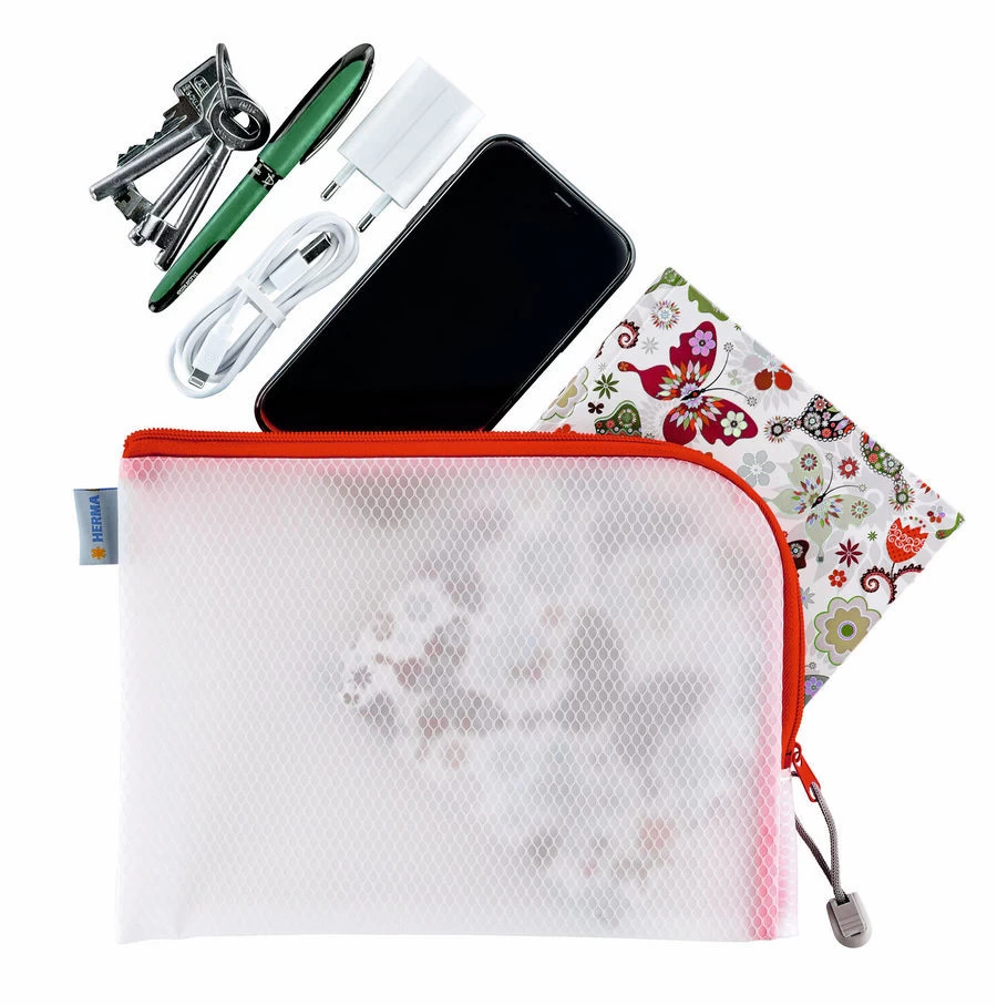 Herma Etui A5 Universeel Transparant 26x20 Cm - Rood 4 Herma Etui A5 Universeel Transparant 26x20 Cm - Rood - Afbeelding 4