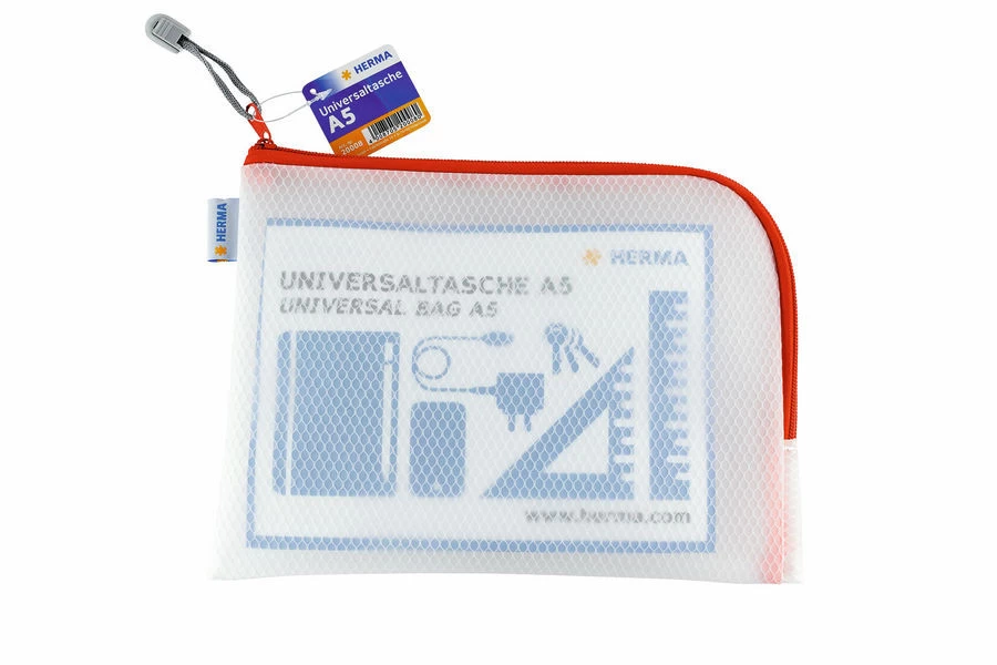 Herma Etui A5 Universeel Transparant 26x20 Cm - Rood 6 Herma Etui A5 Universeel Transparant 26x20 Cm - Rood - Afbeelding 6