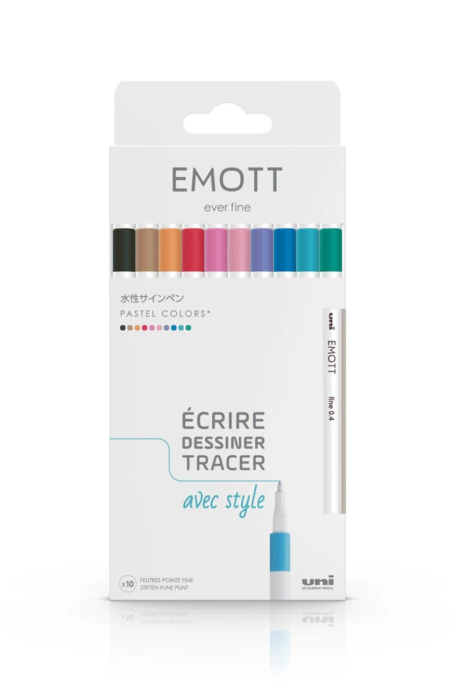 Emott Schrijfstift Set Pastel Colours 10 Stuks 1 Emott Schrijfstift Set Pastel Colours 10 Stuks