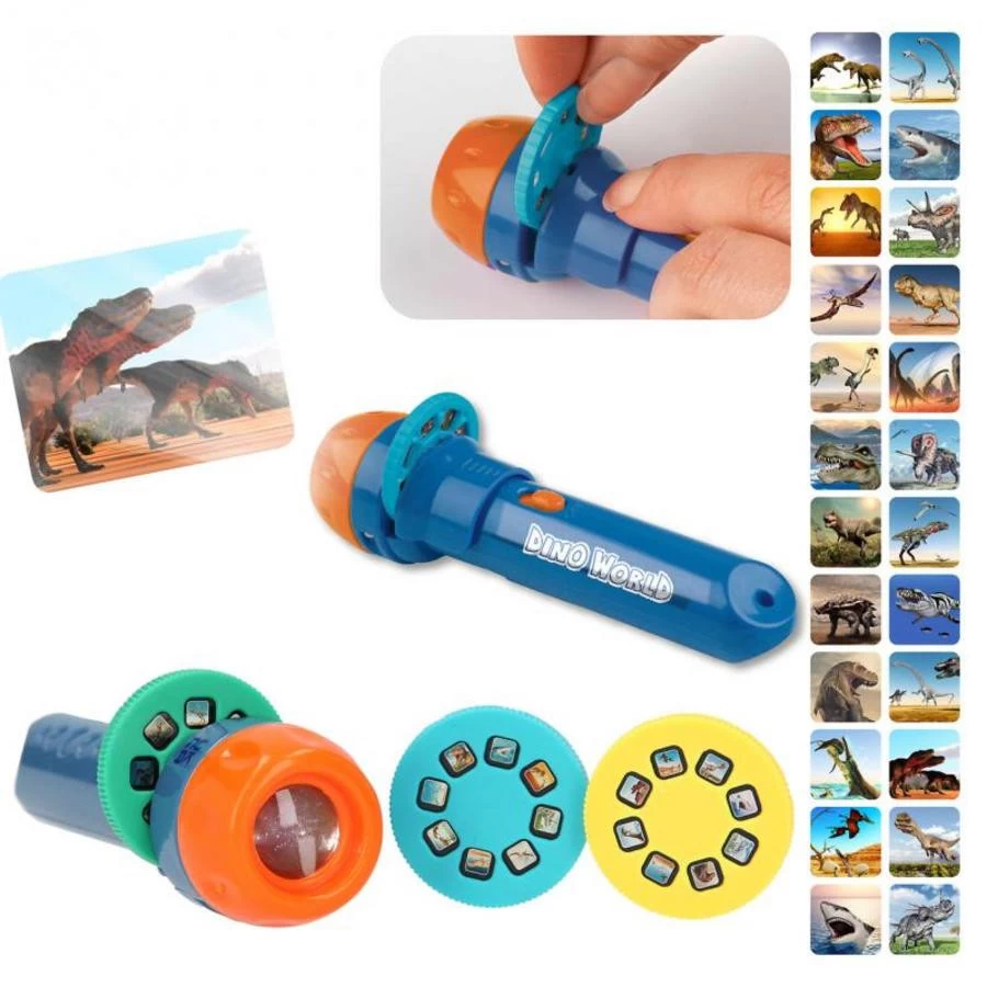 Dino World Zaklamp Met Plaatjes 3 Dino World Zaklamp Met Plaatjes - Afbeelding 3