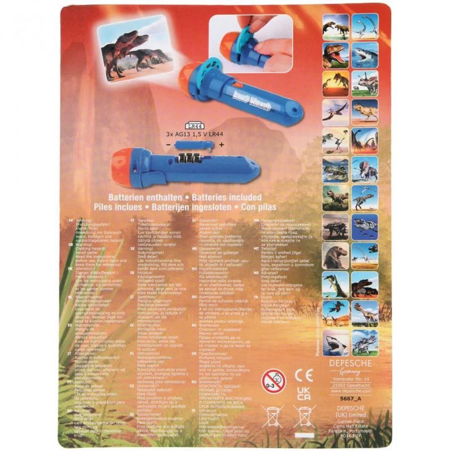 Dino World Zaklamp Met Plaatjes 5 Dino World Zaklamp Met Plaatjes - Afbeelding 5