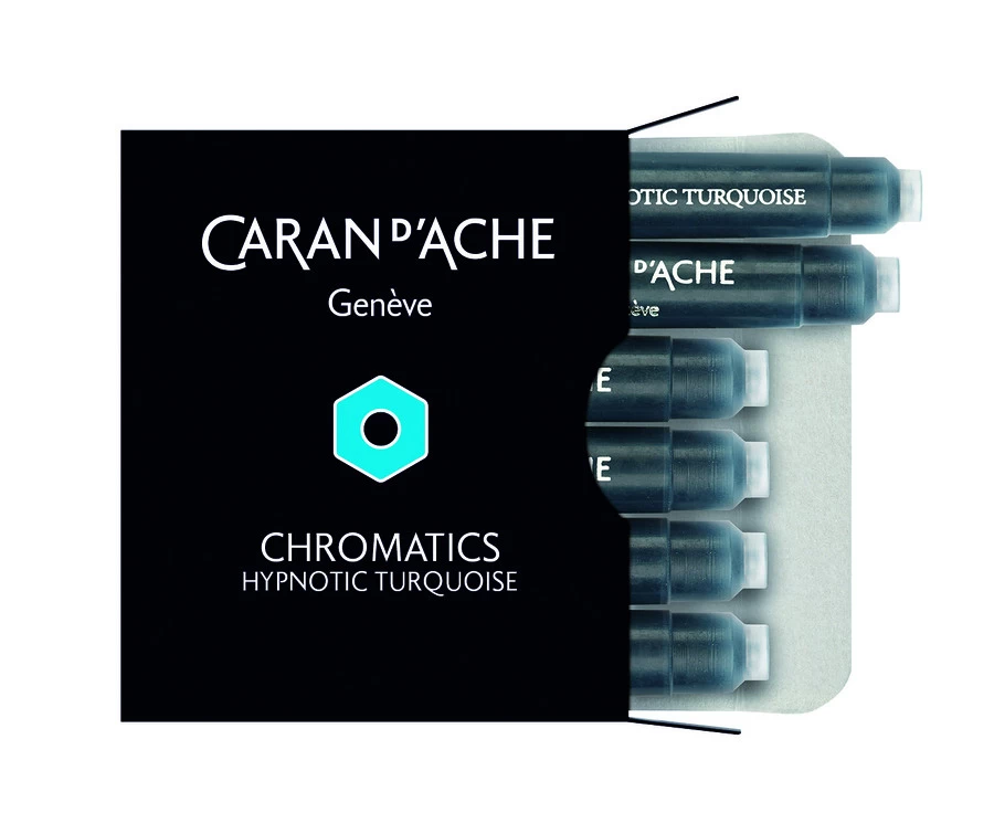 Caran D'Ache Inktpatronen Chromatics 6st Hypnotic Turquoise