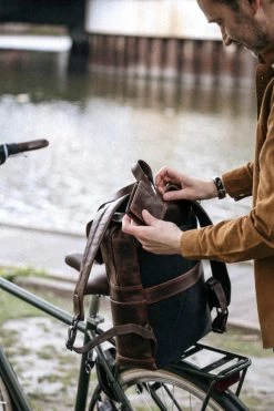 Maverick Rugzak The Original Bruin - Leder - Met Laptopvak 15.6" -Kantoor Artikelen product 905383