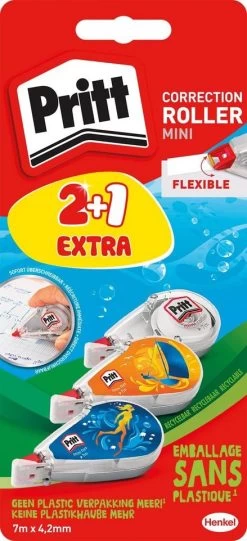 Pritt Correctie Roller Mini 4.2 Mm X 7 M 2+1 Gratis