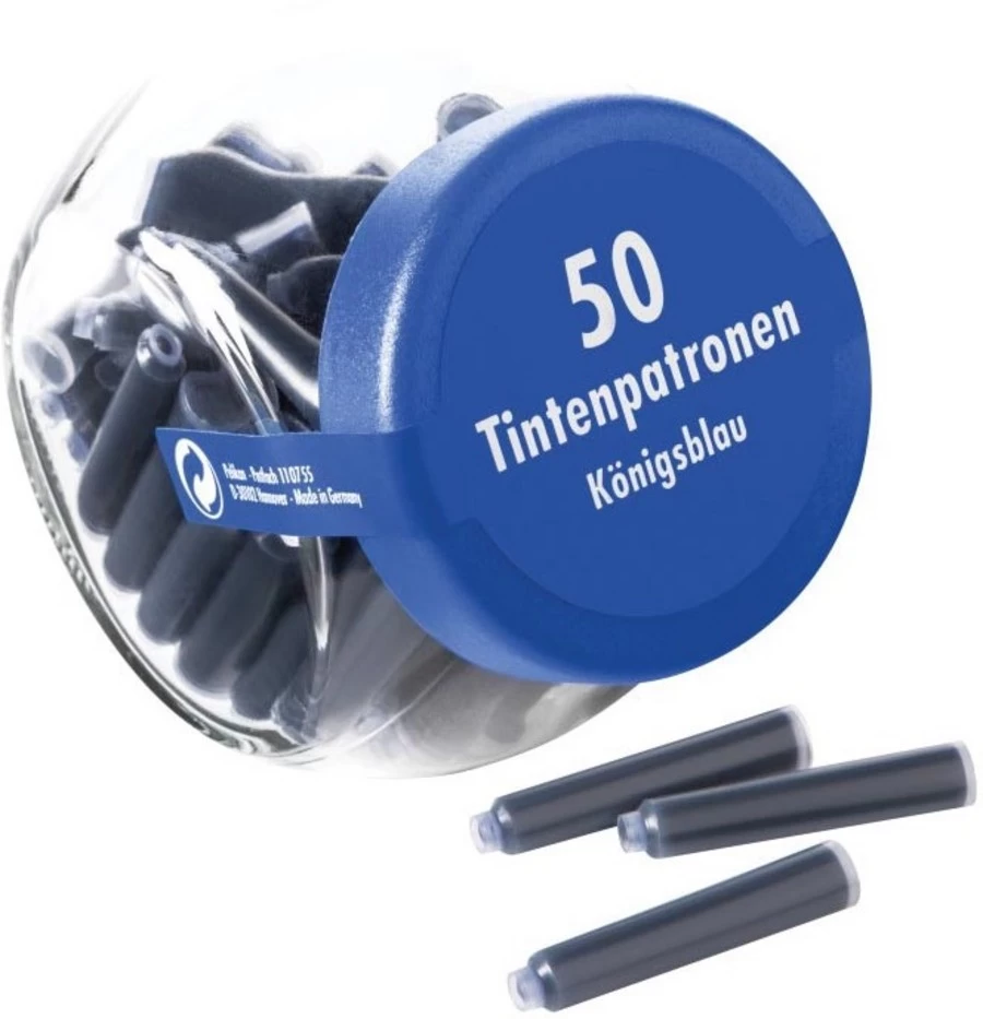 Pelikan Inktpatronen 4001 Koningsblauw 50 Stuks In Glazen Pot 1 Pelikan Inktpatronen 4001 Koningsblauw 50 Stuks In Glazen Pot