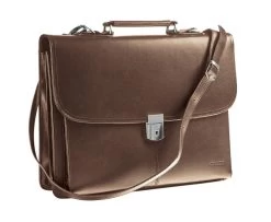 Cristo Business Tas Recycled Leather Bruin - 3 Compartimenten