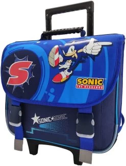 Sonic Boekentas Trolley 2 Vakken 40x16x41 Cm