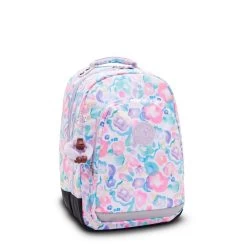 Kipling Rugzak Class Room 28 L Aqua Flowers - 29x24x43 Cm